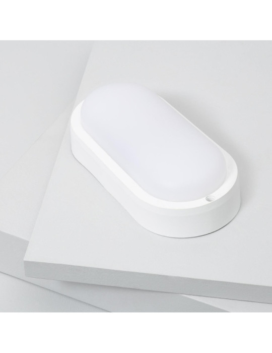 Plafonnier LED Extérieur Ovale 25W Hublot White IP65 96x198 mm