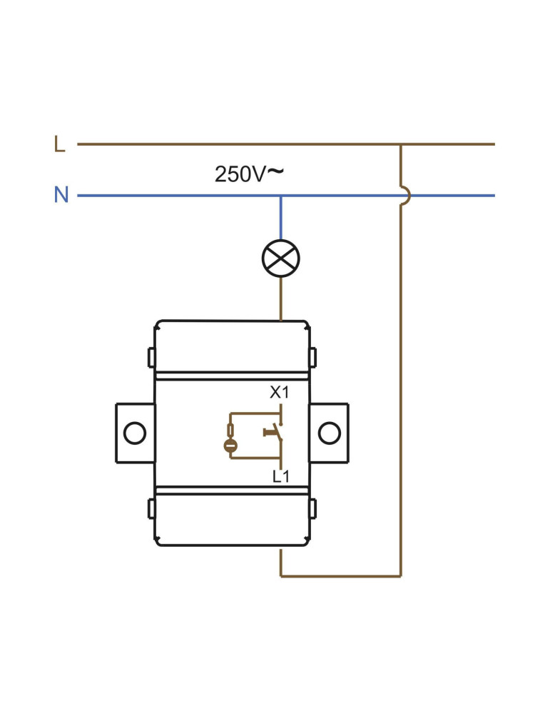 Bouton-poussoir Simple avec Voyant Lumineux IP54