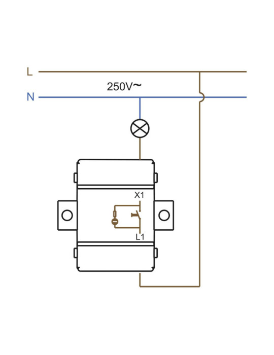 Bouton-poussoir Simple avec Voyant Lumineux IP54