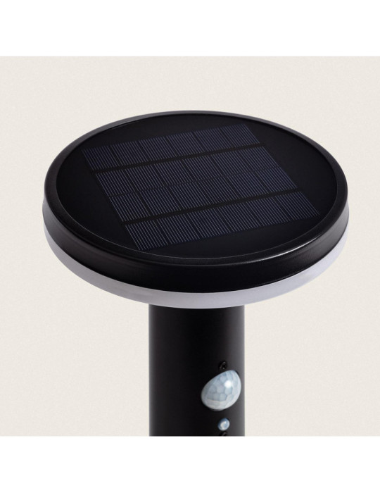 Balise Solaire Extérieure LED 6W en Saillie sur Pied 45cm avec Détecteur de Mouvement Helios Inox 304