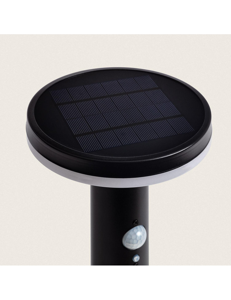 Balise Solaire Extérieure LED 6W en Saillie sur Pied 45cm avec Détecteur de Mouvement Helios Inox 304