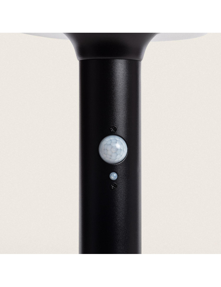 Balise Solaire Extérieure LED 6W en Saillie sur Pied 45cm avec Détecteur de Mouvement Helios Inox 304