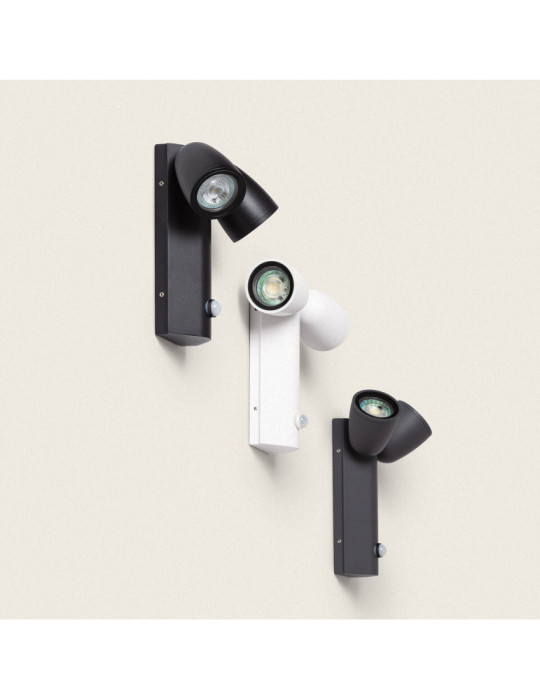 Applique Murale Extérieure Aluminium avec Détecteur de Mouvement Abel Deux Spots