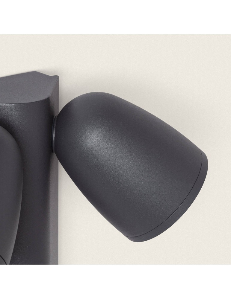 Applique Murale Extérieure Aluminium avec Détecteur de Mouvement Abel Deux Spots