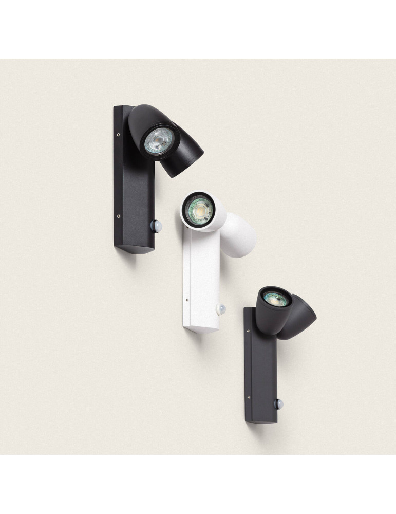 Applique Murale Extérieure Aluminium avec Détecteur de Mouvement Abel Deux Spots