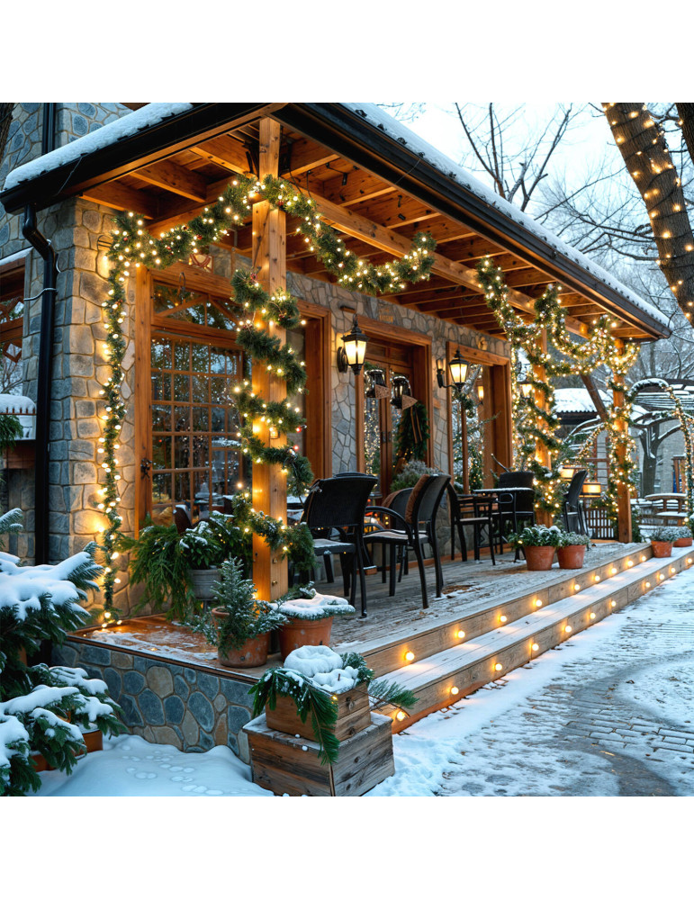 Guirlande LED Classic Noire Câble 35m