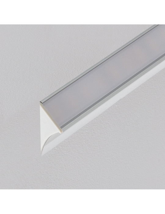 Profilé Aluminium Encastrable dans Plâtre / Placo avec Capot Continue pour Ruban LED jusqu'à 20mm
