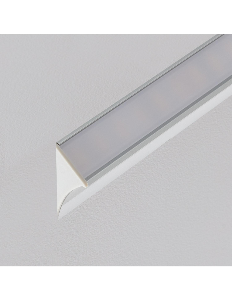 Profilé Aluminium Encastrable dans Plâtre / Placo avec Capot Continue pour Ruban LED jusqu'à 20mm