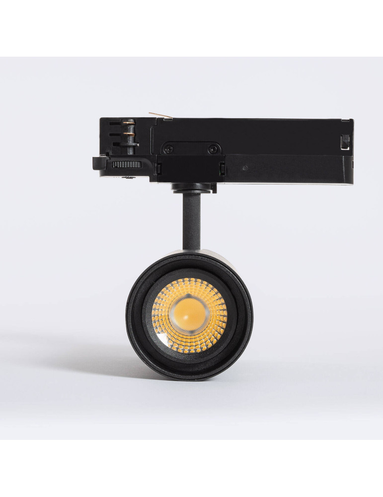 Spot LED sur Rail Triphasé 30W Fasano Dimmable Noir