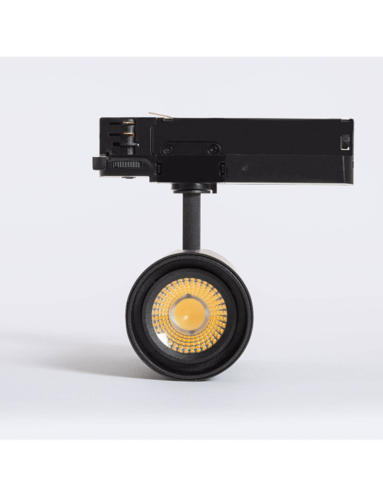Spot LED sur Rail Triphasé 30W Fasano Dimmable Noir