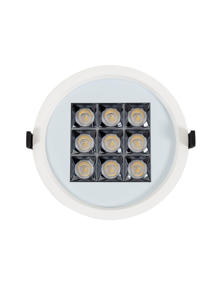 Downlight LED 30W Rond AERO UGR13 Coupe Ø 200 mm