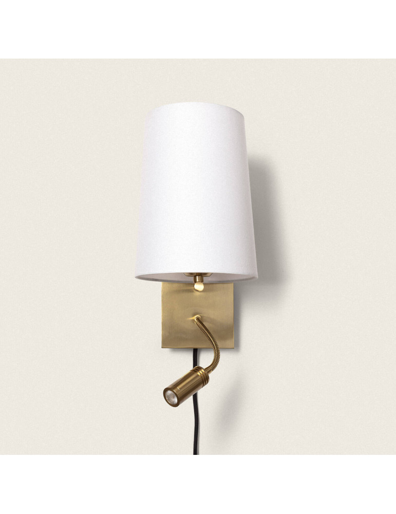 Applique Mural avec Flex LED de Lecture 2.5W Métal Carré Linna Conne