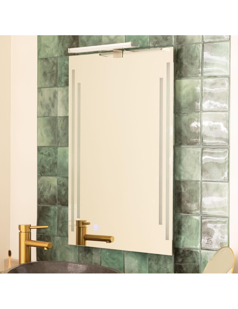 Miroir Salle de Bain avec Éclairage LED et Anti-Buée 70x50 cm Taif
