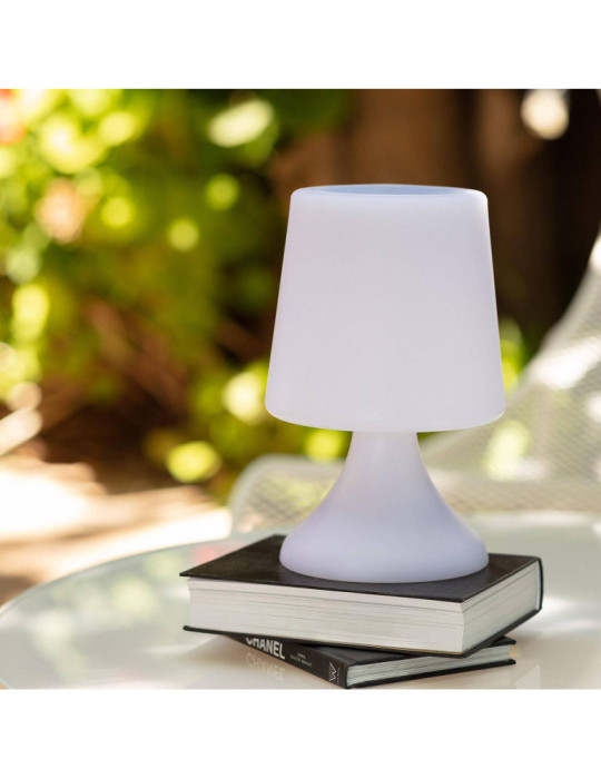 Lampe à Poser LED Extérieure Portative Uyoga RGBW avec Haut-Parleur Bluetooth et Batterie Rechargeable USB