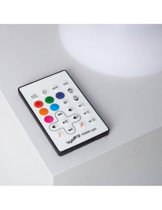 Lampe à Poser LED Extérieure Portative Uyoga RGBW avec Haut-Parleur Bluetooth et Batterie Rechargeable USB