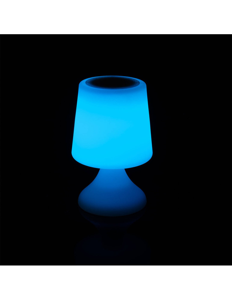 Lampe à Poser LED Extérieure Portative Uyoga RGBW avec Haut-Parleur Bluetooth et Batterie Rechargeable USB