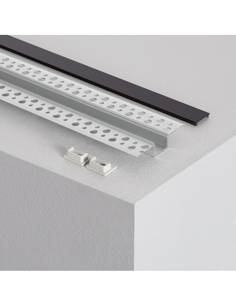 Profilé Aluminium Encastré dans Plâtre / Placo 2m pour Ruban LED