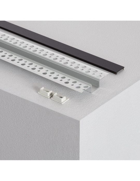 Profilé Aluminium Encastré dans Plâtre / Placo 2m pour Ruban LED