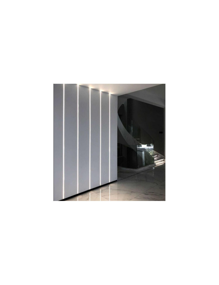 Profilé Aluminium Encastré dans Plâtre / Placo 2m pour Ruban LED