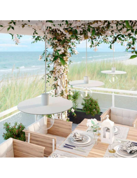 Suspension Aluminium Extérieur Eiva Elegant IP65 Creative-Cables PDEBIEL0250SM01DDBIA