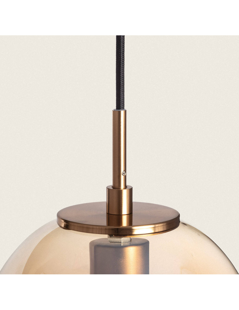 Suspension Métal et Verre Adina