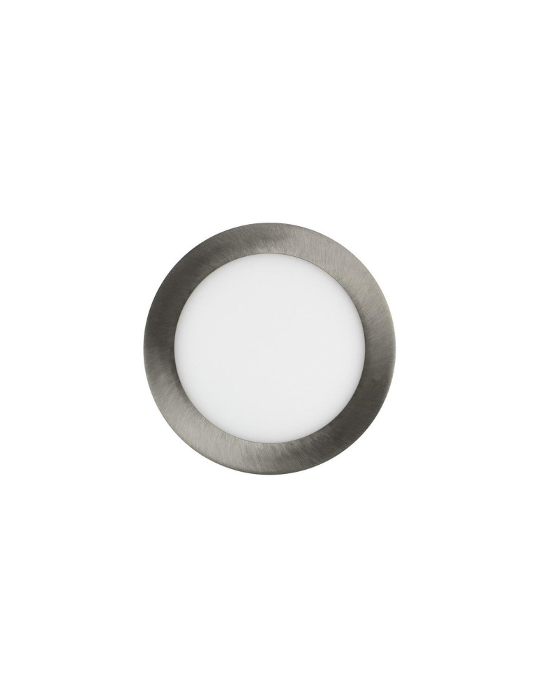 Dalle LED 12W Ronde Extra-Plate Cadre Coupe Ø 155 mm Argentée