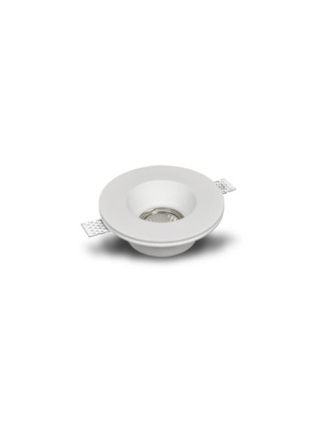 Collerette Downlight Intégration Plâtre/Pladur Ronde pour Ampoule LED GU10/GU5.3 Coupe Ø133 mm UGR17
