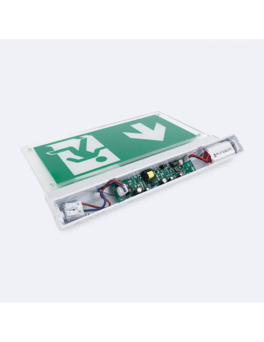 Signalisation de Secours LED en Saillie 60lm Permanent/Non Permanent Double Face