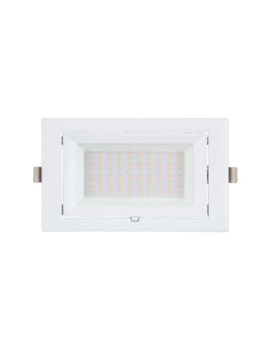 Spot Downlight LED 38W Rectangulaire Orientable SAMSUNG 130 lm/W LIFUD Coupe 210x125 mm