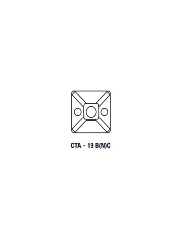 Pack Embases Adhésives pour Colliers de Serrage Scotchflex™ 3M™  7000092452-CC CTA BC 19 x 19mm (100 Un)