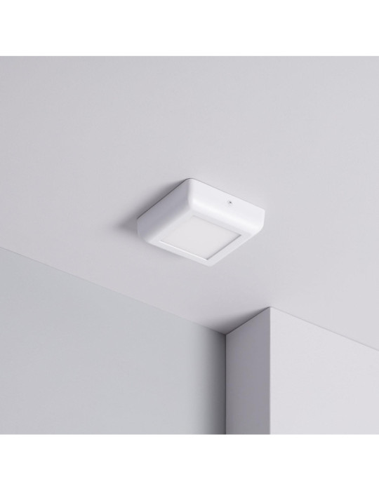 Plafonnier LED Carré Métal Design White 6W 122x122mm