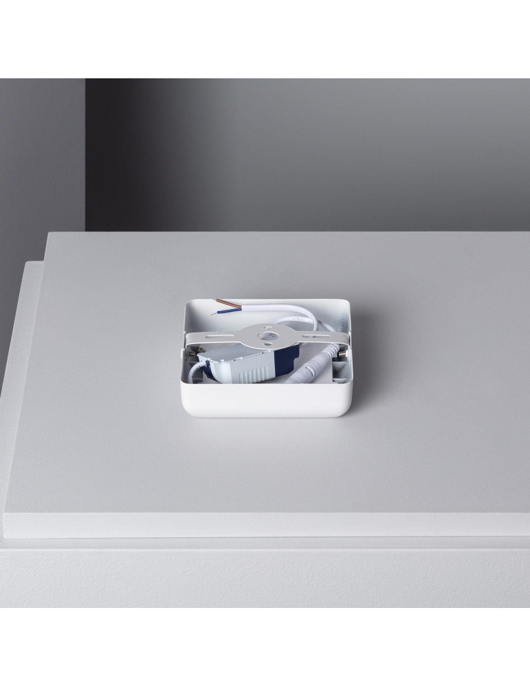 Plafonnier LED Carré Métal Design White 6W 122x122mm