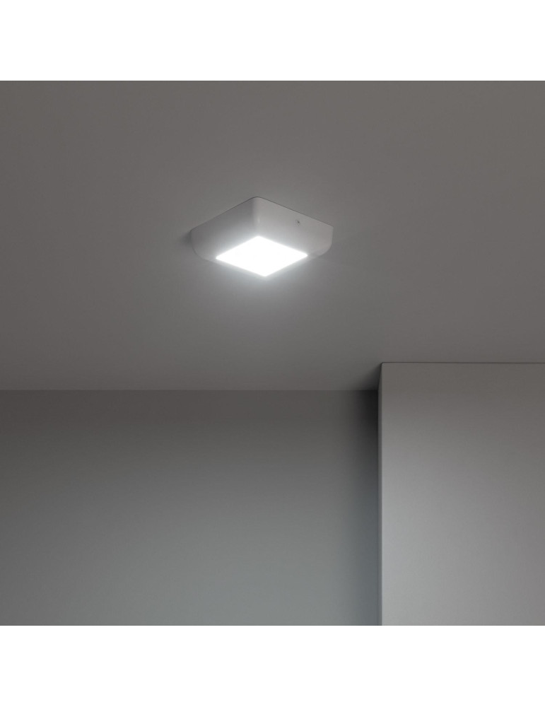 Plafonnier LED Carré Métal Design White 6W 122x122mm