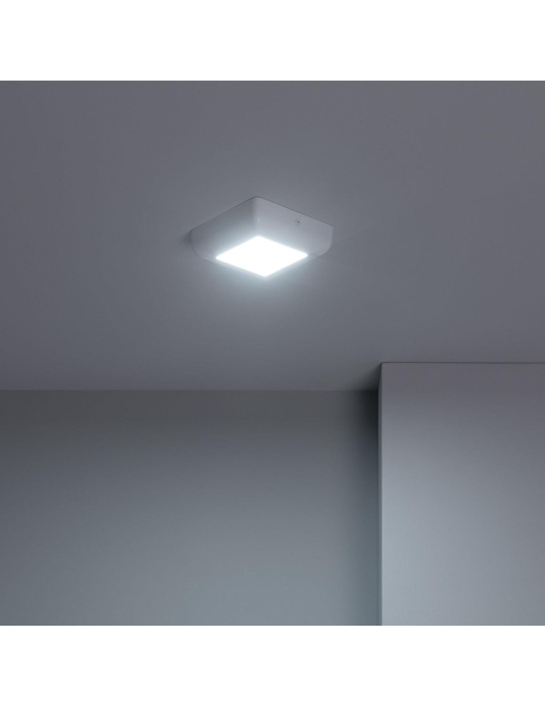 Plafonnier LED Carré Métal Design White 6W 122x122mm
