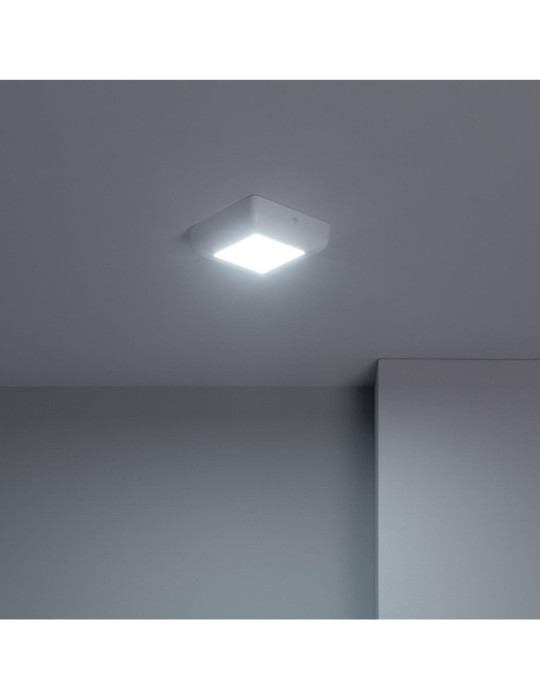 Plafonnier LED Carré Métal Design White 6W 122x122mm