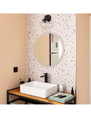 Miroir de Salle de Bain avec éclairage LED et Anti-buée Minna Ø60 cm