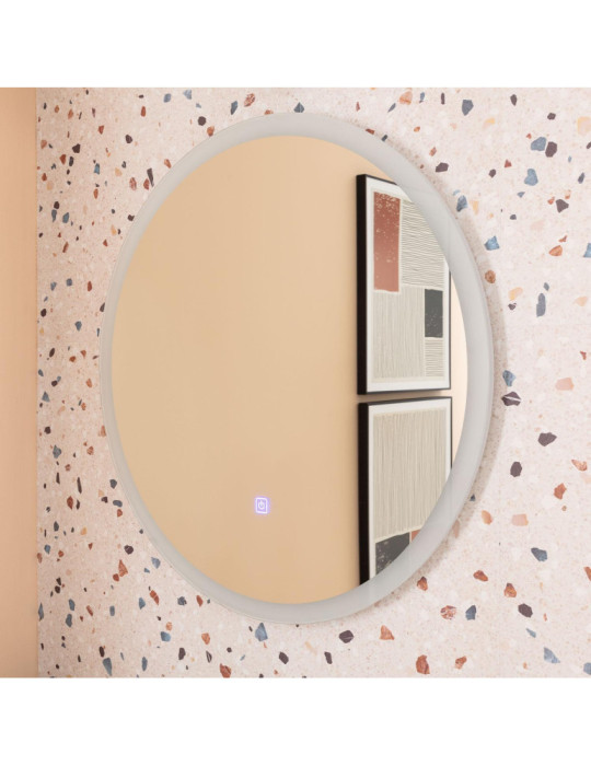 Miroir de Salle de Bain avec éclairage LED et Anti-buée Minna Ø60 cm