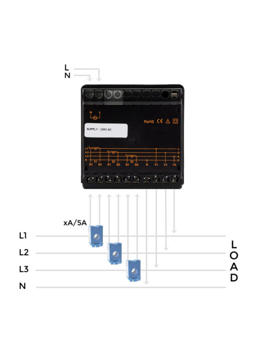 Pack Analyseur de Réseaux Monophasé-Triphasé + 3 Transformateurs de courant