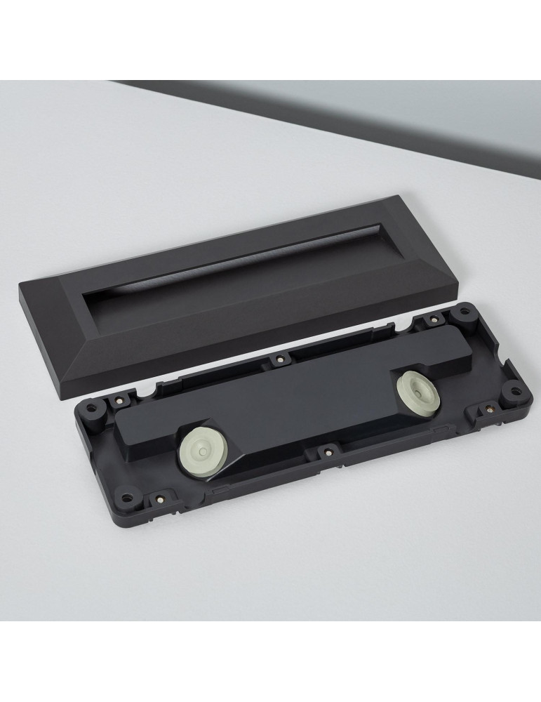 Balise LED Extérieure 2W En Saillie au Mur Rectangulaire Élide Noire