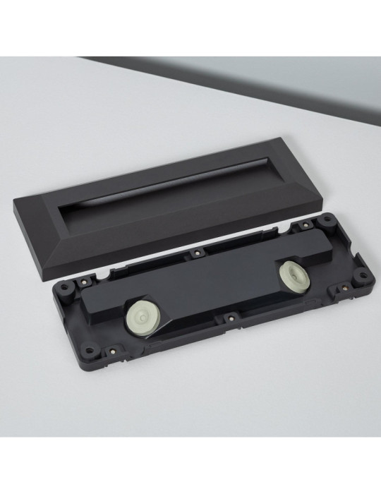 Balise LED Extérieure 2W En Saillie au Mur Rectangulaire Élide Noire