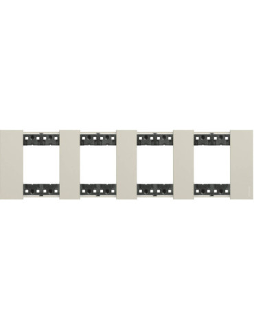 Platine de Finition 2 x 4 Modules BTicino Living Now KA4802M4K_