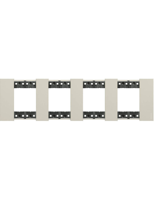 Platine de Finition 2 x 4 Modules BTicino Living Now KA4802M4K_