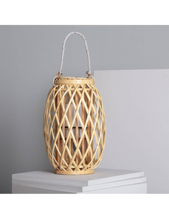 Lampe à Poser LED Portable Rotin Big Alejandría