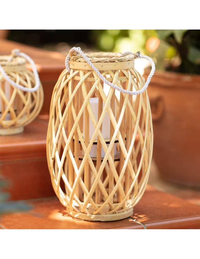 Lampe à Poser LED Portable Rotin Big Alejandría