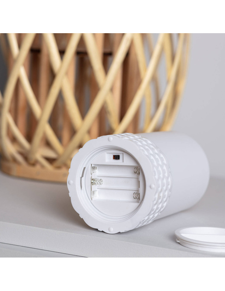 Lampe à Poser LED Portable Rotin Big Alejandría