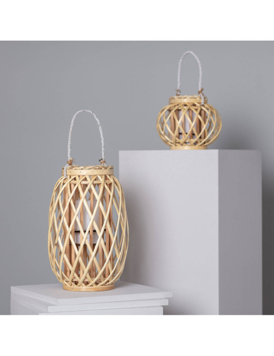 Lampe à Poser LED Portable Rotin Big Alejandría