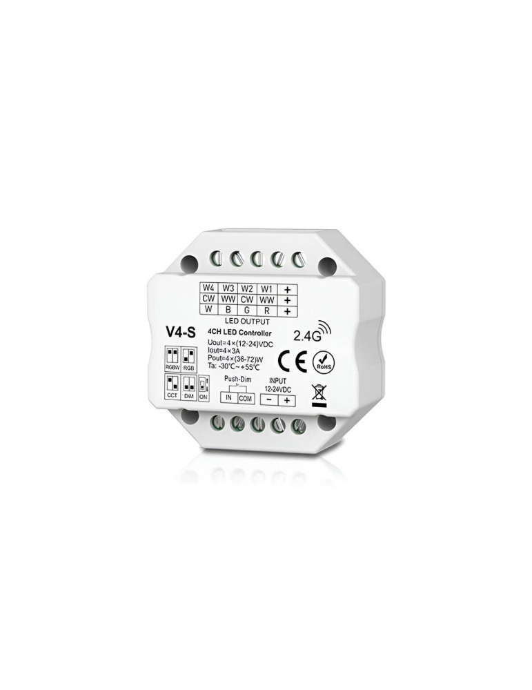 Contrôleur Variateur LED de dernière génération 12/24V DC pour Ruban LED CCT/RGB/RGBW Contrôleur Variateur LED de dernière génération 12/24V DC pour Ruban LED CCT/RGB/RGBW
