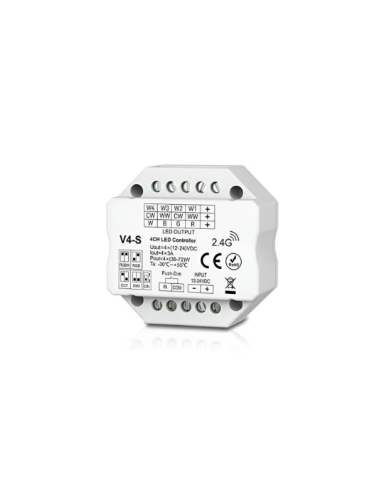Contrôleur Variateur LED de dernière génération 12/24V DC pour Ruban LED CCT/RGB/RGBW Contrôleur Variateur LED de dernière génération 12/24V DC pour Ruban LED CCT/RGB/RGBW