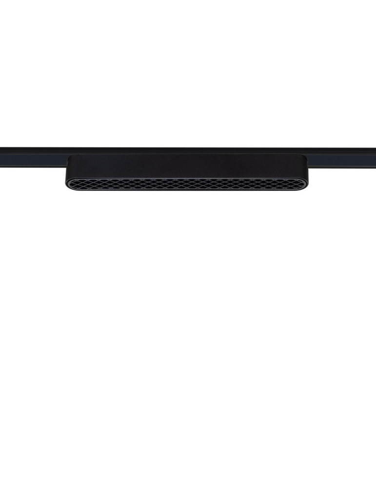 Spot Linéaire LED sur Rail Magnétique 25mm Extra-Plat 12W 48V Noir Optic 222mm