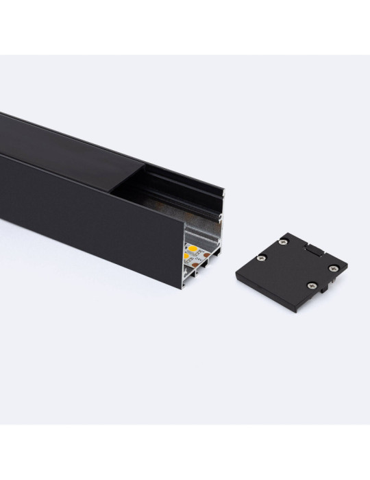 Profilé Aluminium en Saillie avec Capot Continu pour Ruban LED jusqu'à 24 mm